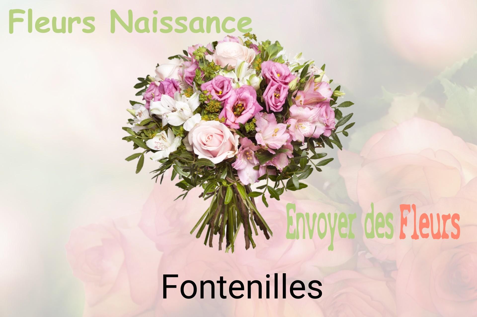 Bouquet de fleurs de naissance livré à Fontenilles